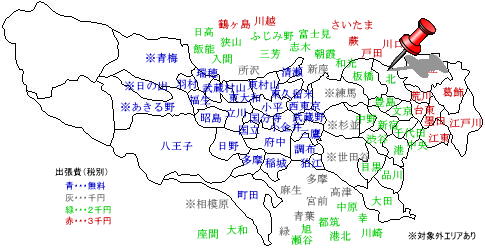 北　出張費￥2,000